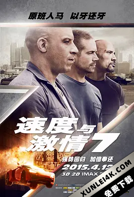 速度与激情7 / 狂野时速7(港) / 玩命关头7(台) / Fast & Furious 7 / Furious.7.2015.EXTENDED.2160p.BluRay.x265.10bit.HDR.DTS-HR.7.1-TERMiNAL