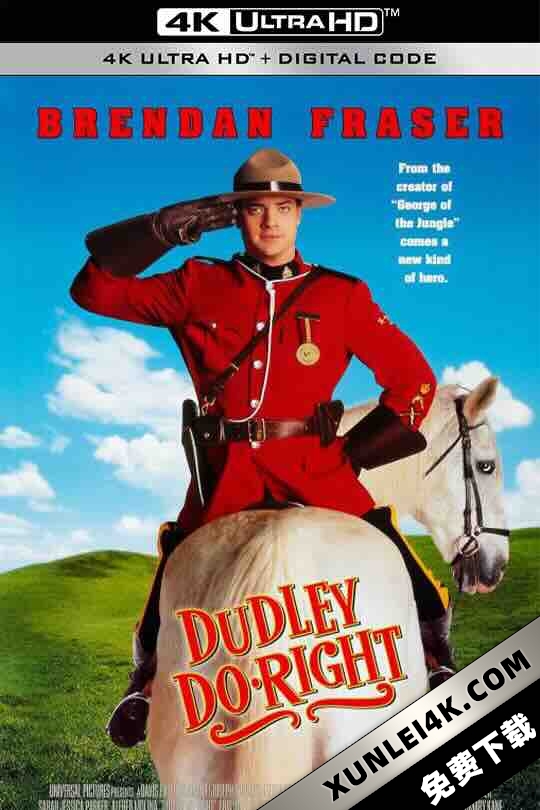 骑警杜德雷 Dudley Do-Right (1999) / 迷糊骑警 / 杜立干的好 / 铁骑警魂 / 王牌骑警 / 4K电影下载 / Dudley Do-Right 1999 2160p UPSCALE HQ BRRip x265 AAC 5.1