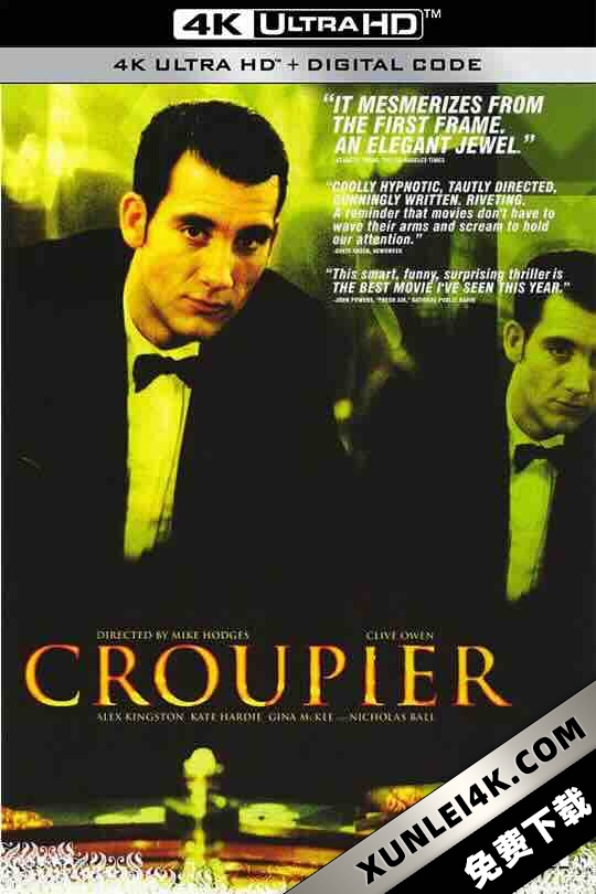 杀戮赌场 Croupier (1998) / 4K电影下载 / Croupier.1998.2160p.BluRay.REMUX.HEVC.LPCM.2.0-FGT