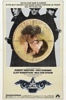 秃鹰七十二小时 Three Days of the Condor(超清4K电影)-1975年-豆瓣评分:6.8(夸克资源)秃鹰的三天 / 英雄不流泪 / 秃鹰72小时 / 追杀(4KHDR杜比视界电影)
